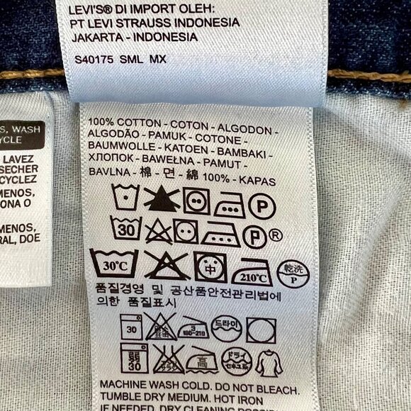 Levis 505 Mens Straight Fit Blue Jeans Size 38x30 Mid-Rise Denim Classic Casual - Picture 10 of 15